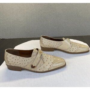 Giorgio Brutini Dress Shoes Men 9.5M Genuine  Ostrich Leather Loafers,Vintage